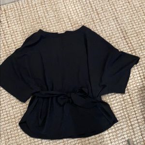 Top with tie front detail